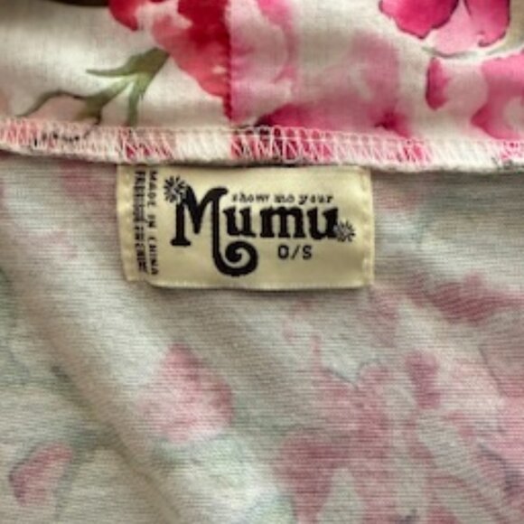 Show Me Your Mumu Pink Floral Open Cardigan Robe Duster Kimono OSFM Missing Belt - Picture 3 of 3